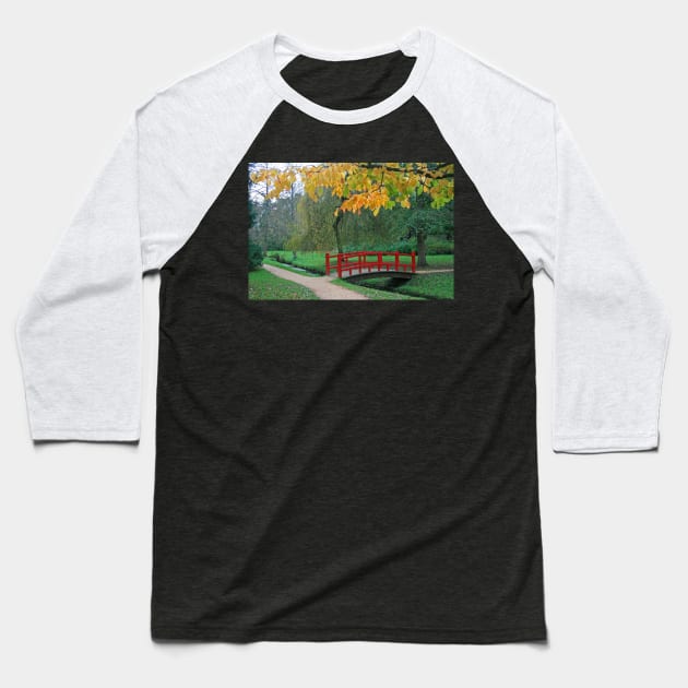 Red Bridge, Bournemouth Gardens Baseball T-Shirt by RedHillDigital